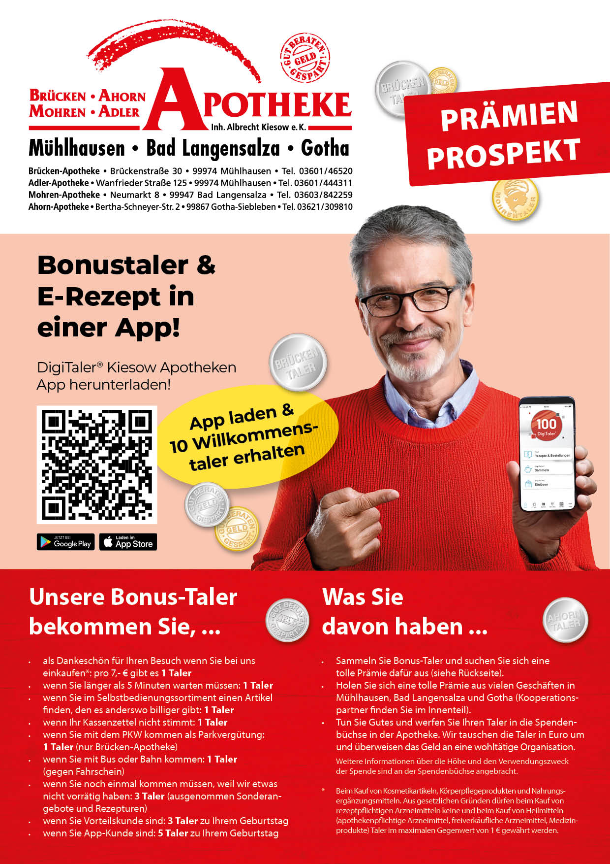 Apotheken Prämien Prospekt Mühlhausen Bad Langensalza Gotha